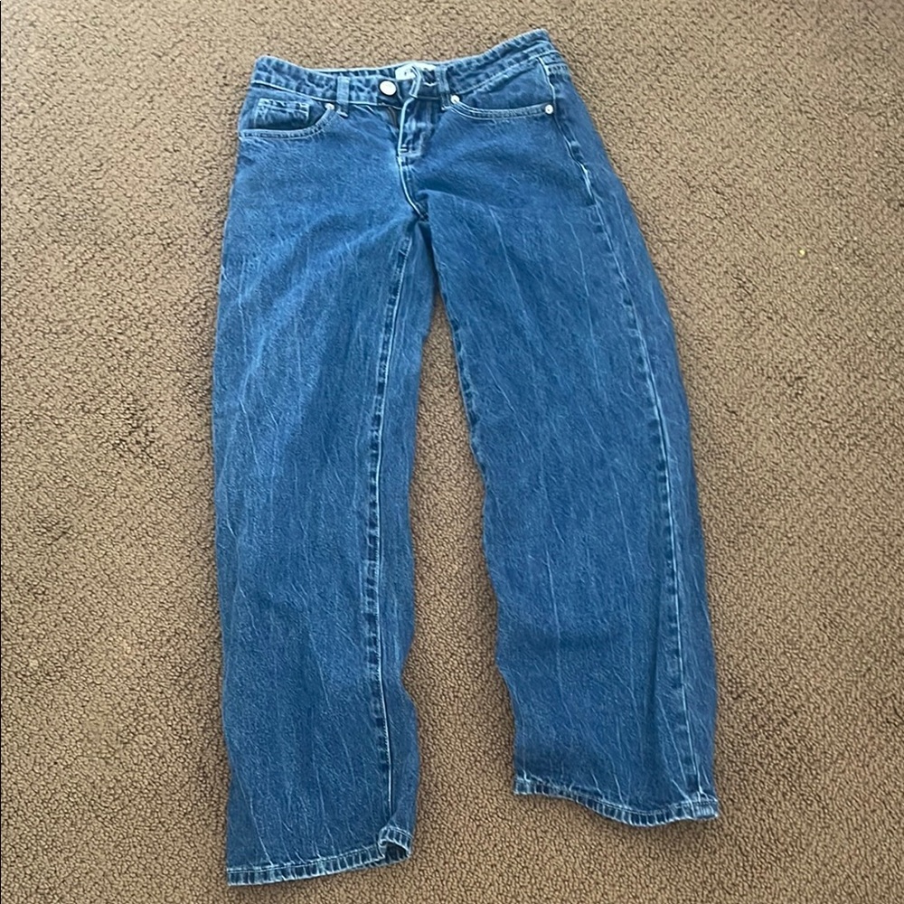 RSQ low rise baggy jeans dark blue wash